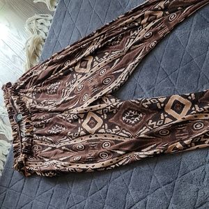 Tribal Pattern Stretch Pants